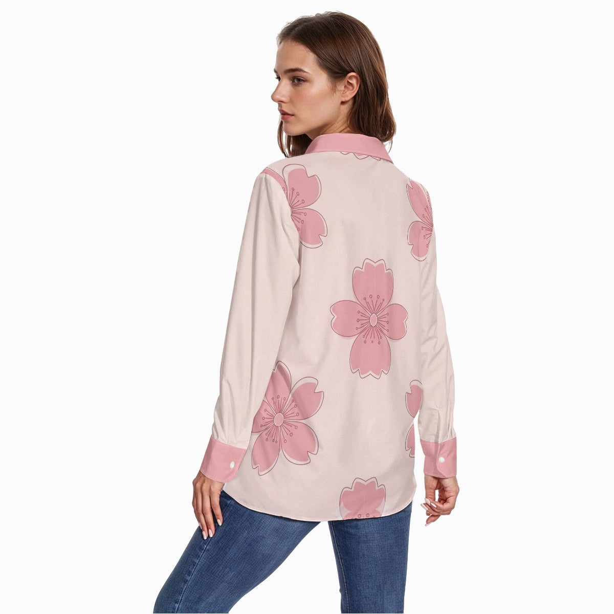 Chemisier japonais à boutons motif fleurs de cerisier Sakura | Tengura Store
