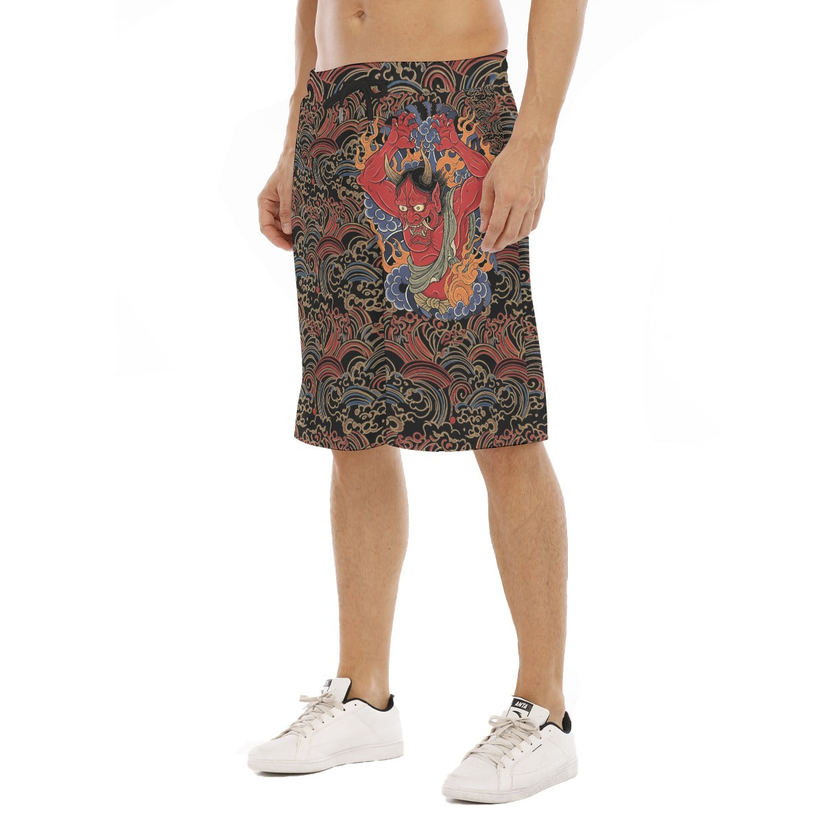 Japanese Dragon Wave Pattern Board Shorts | Tengura Store
