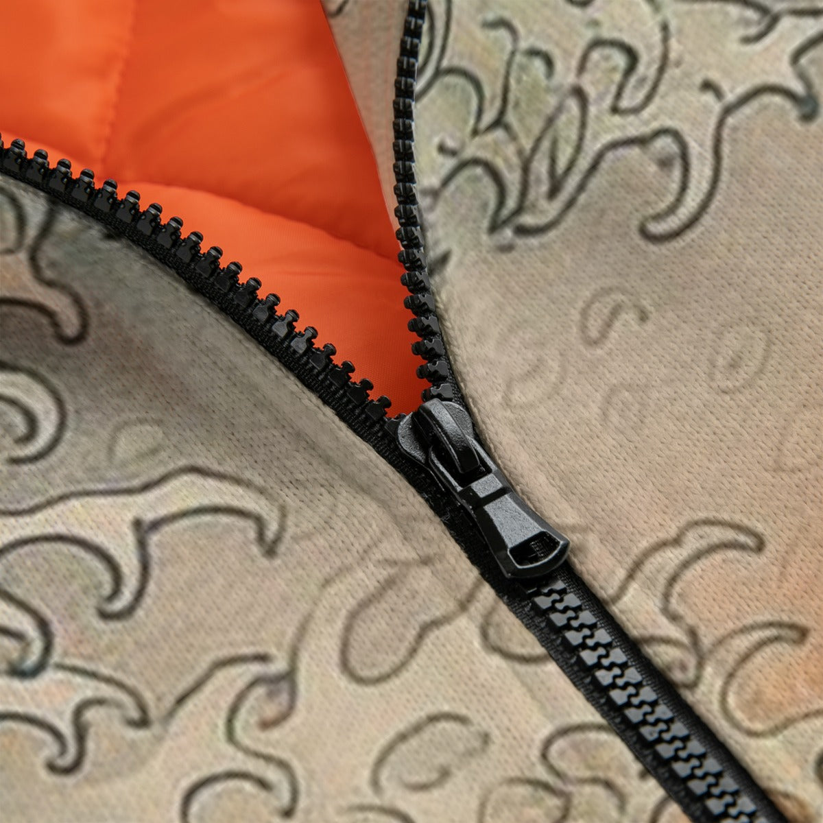 Japanese Sunset Wave Bomber Jacket