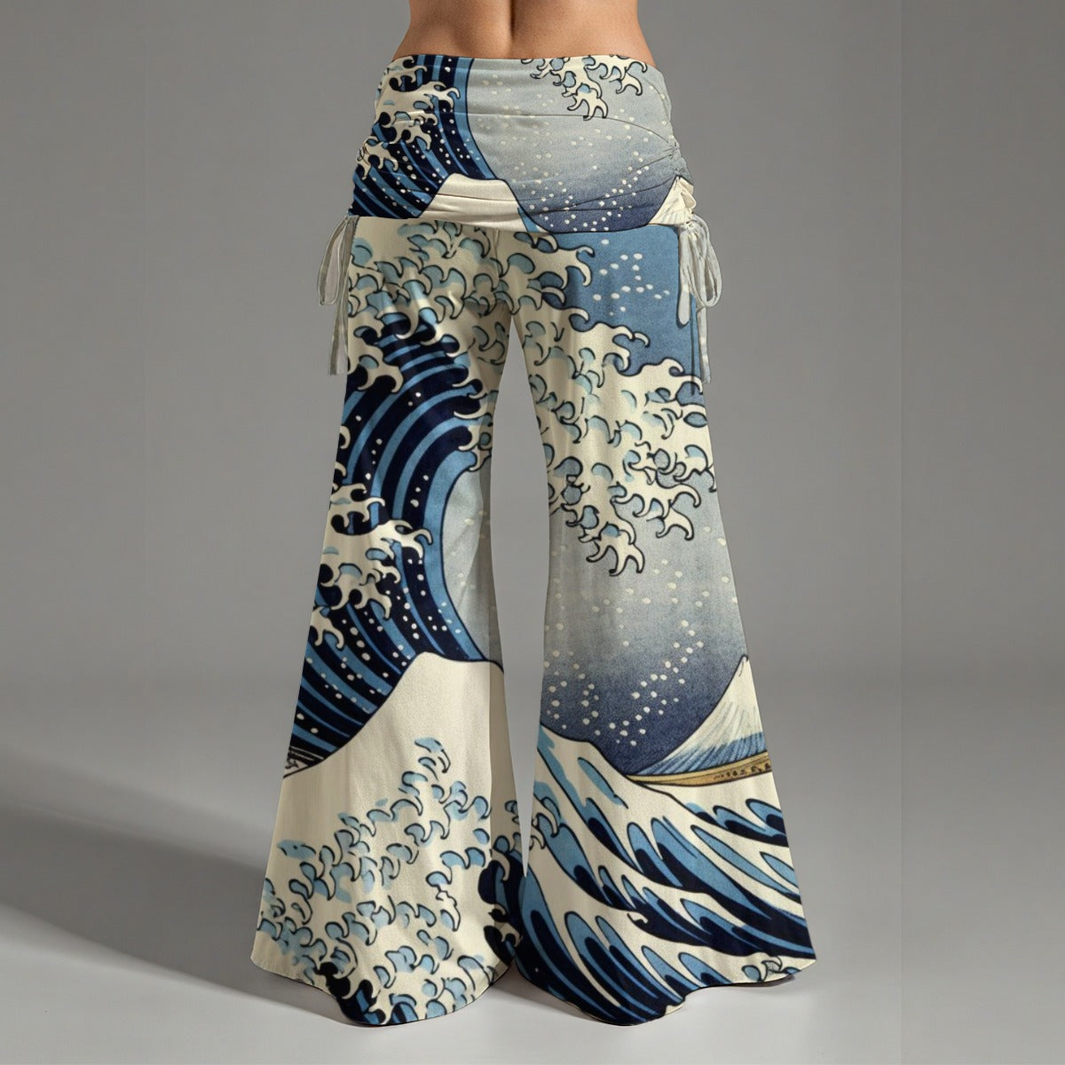 Great Wave Hakama Pants Wide Leg Japanese Print