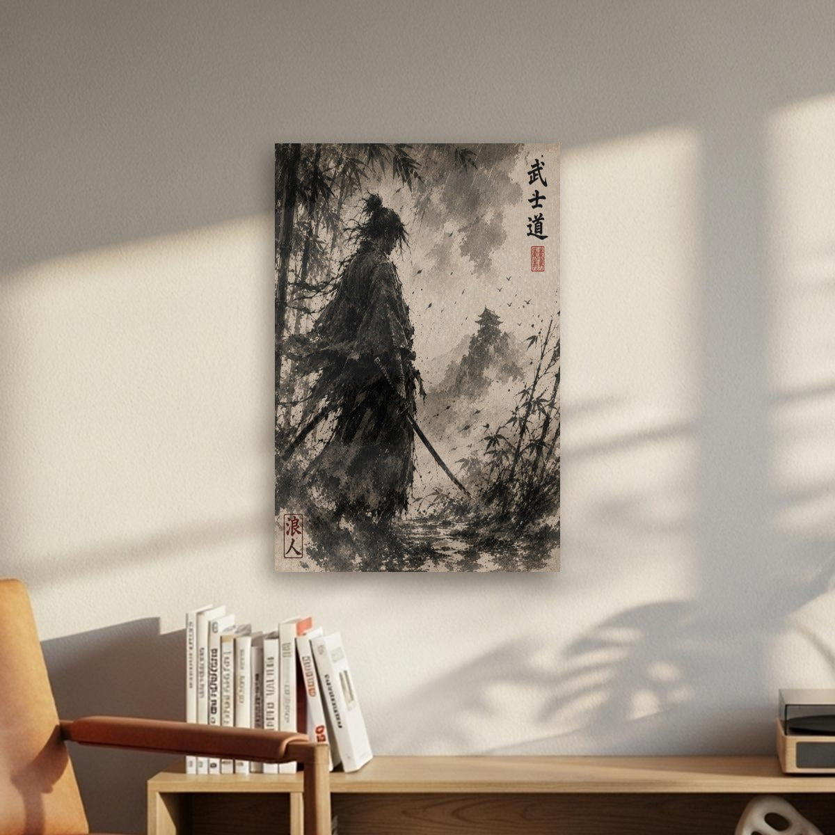 Bushido Ronin Samurai Sumi-e Canvas Print