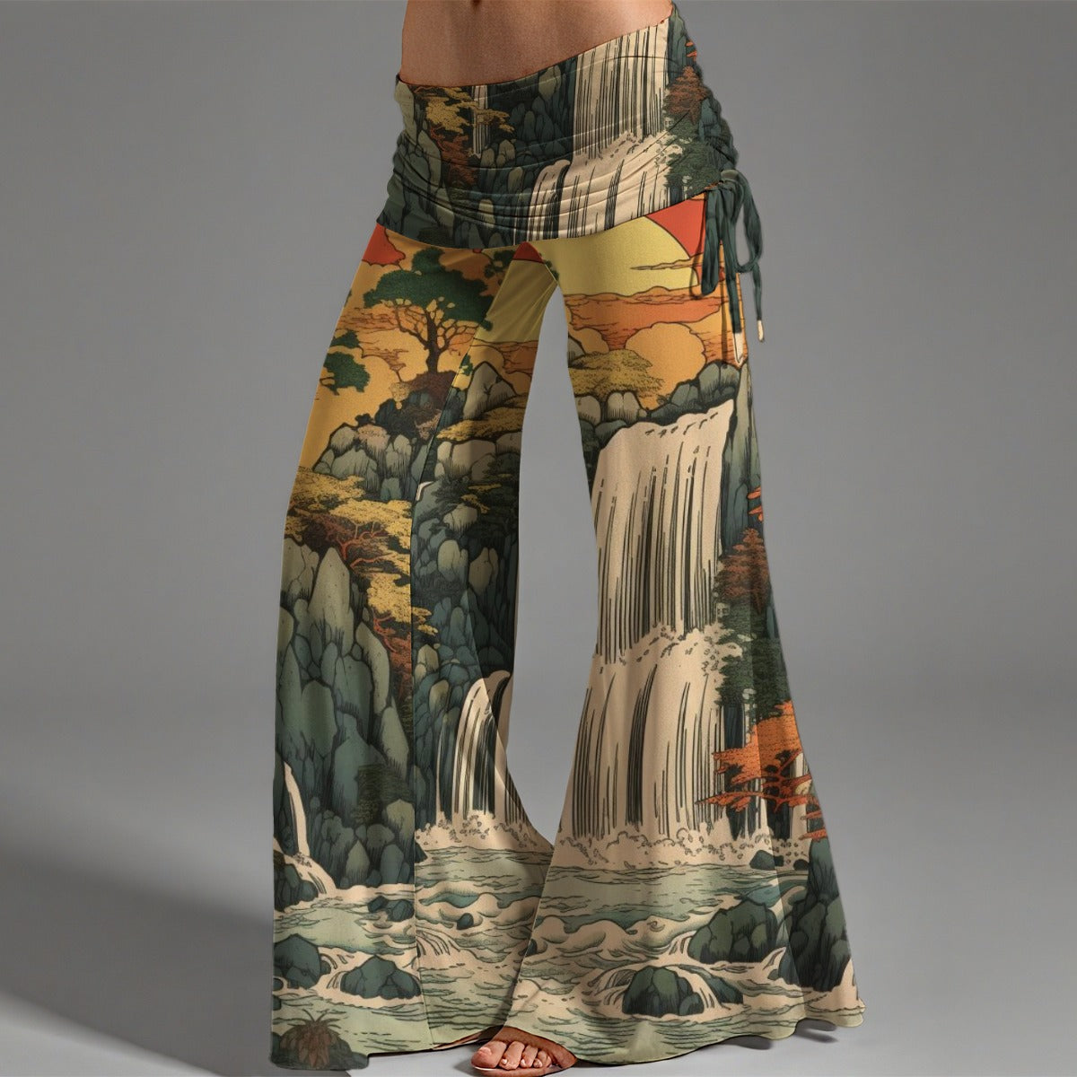 Japanese Waterfall Wide Leg Hakama Pants