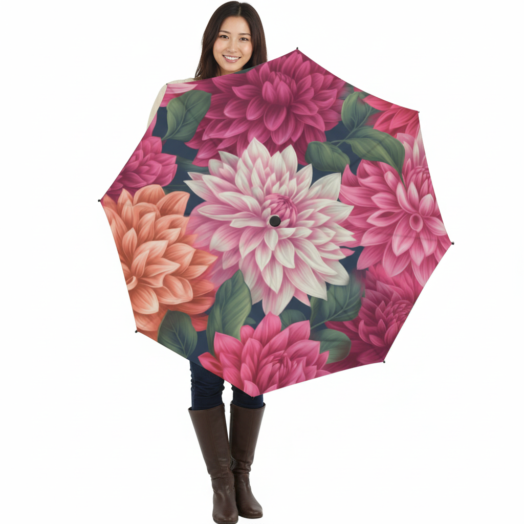 Japanese Floral Pattern Umbrella | Tengura Store