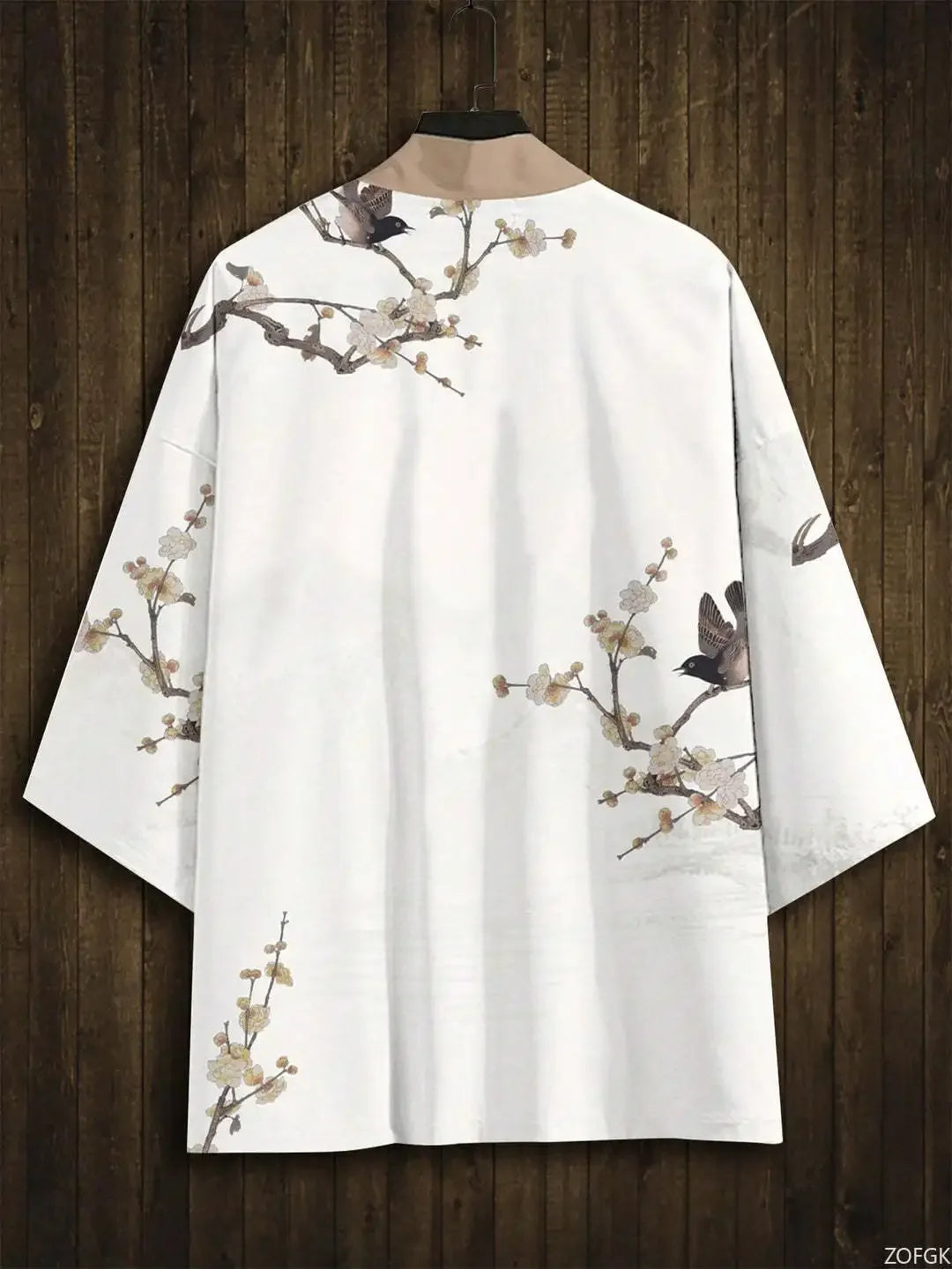 Japanese Haori Jacket - Plum Blossom & Bird Design | Tengura Store