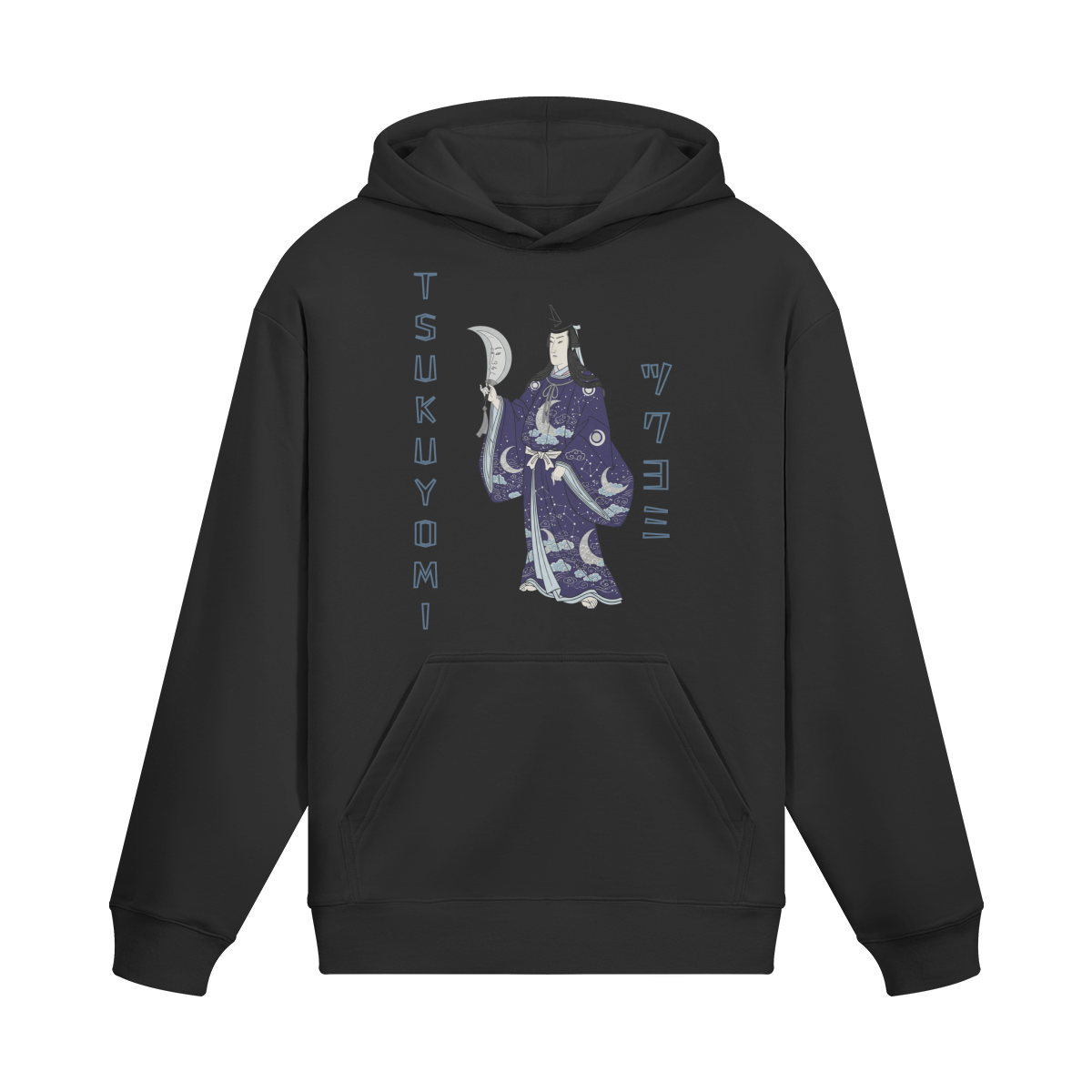 Tsukuyomi Moon God Japanese Hoodie Black | Tengura Store