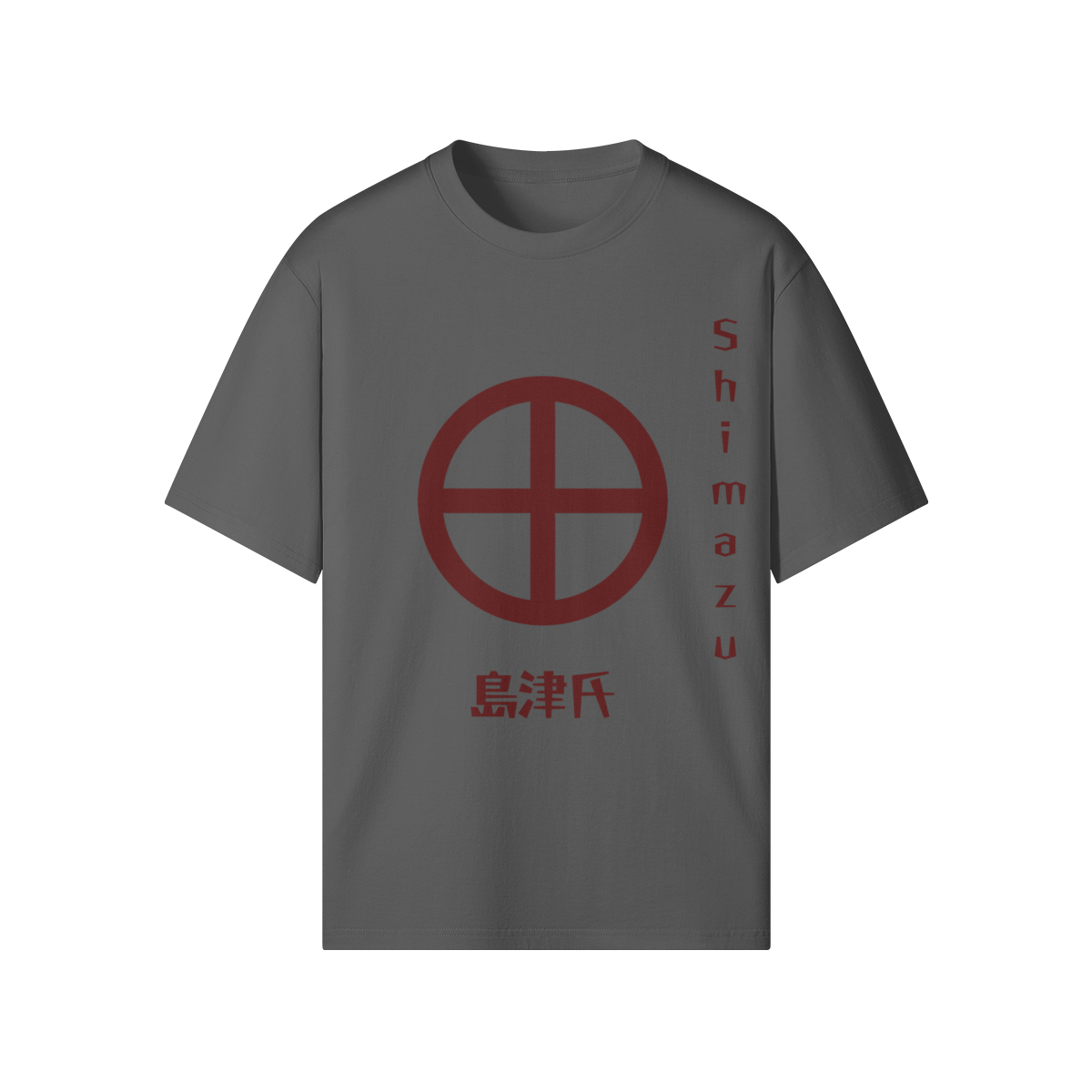 Shimazu Clan Japanese T-shirt Samurai Crest Gray | Tengura Store
