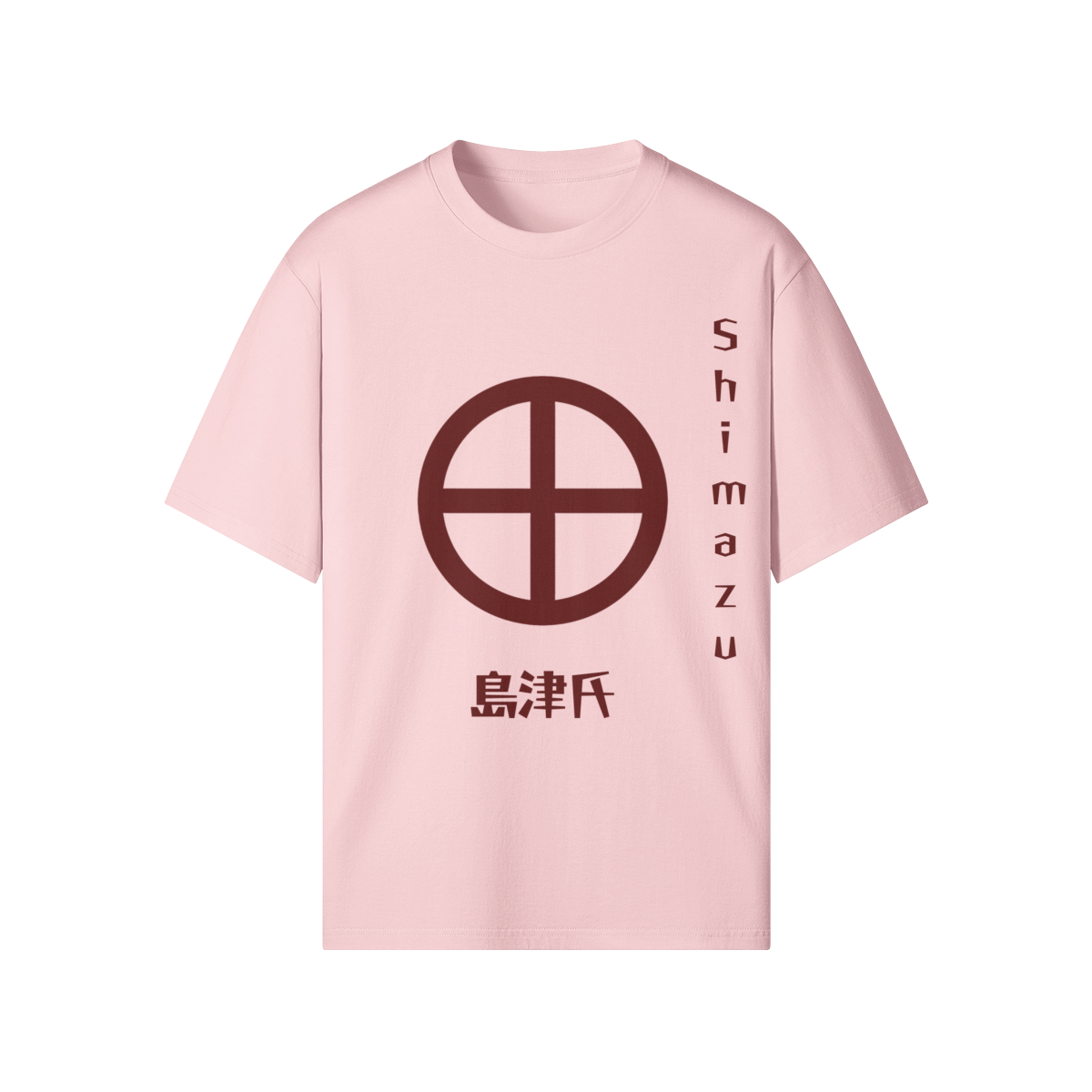 Shimazu Clan Japanese T-shirt Samurai Crest Pink | Tengura Store