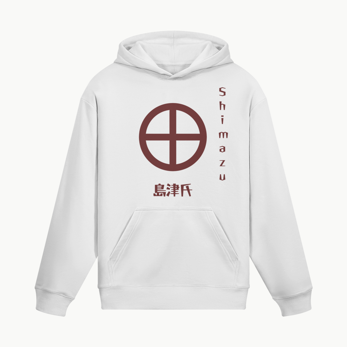 Shimazu Clan Japanese Hoodie Samurai Crest White | Tengura Store