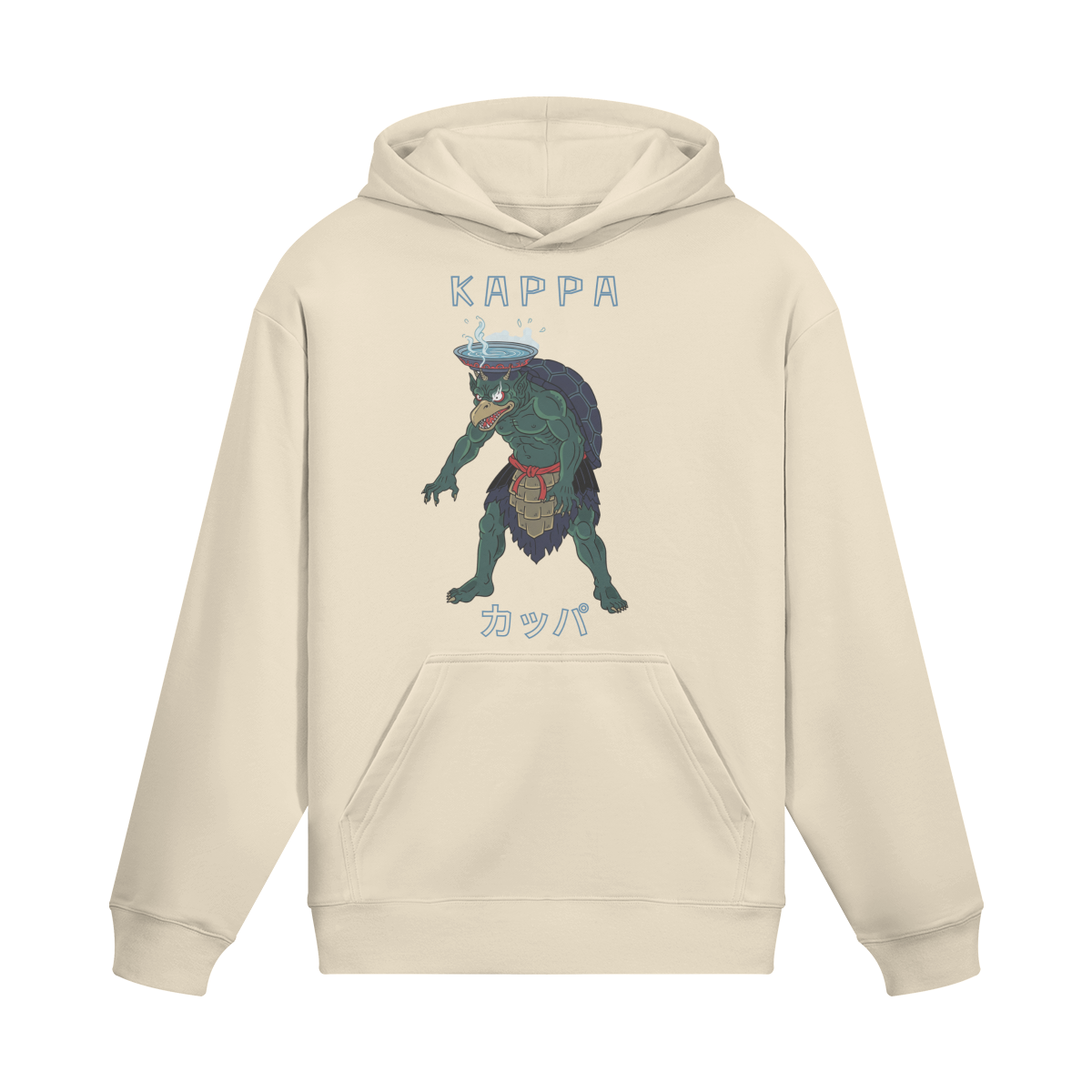 Kappa Hoodie Japanese Folklore Beige | Tengura Store