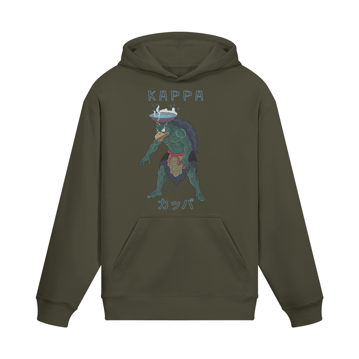 Kappa Hoodie Japanese Folklore Charcoal Grey | Tengura Store
