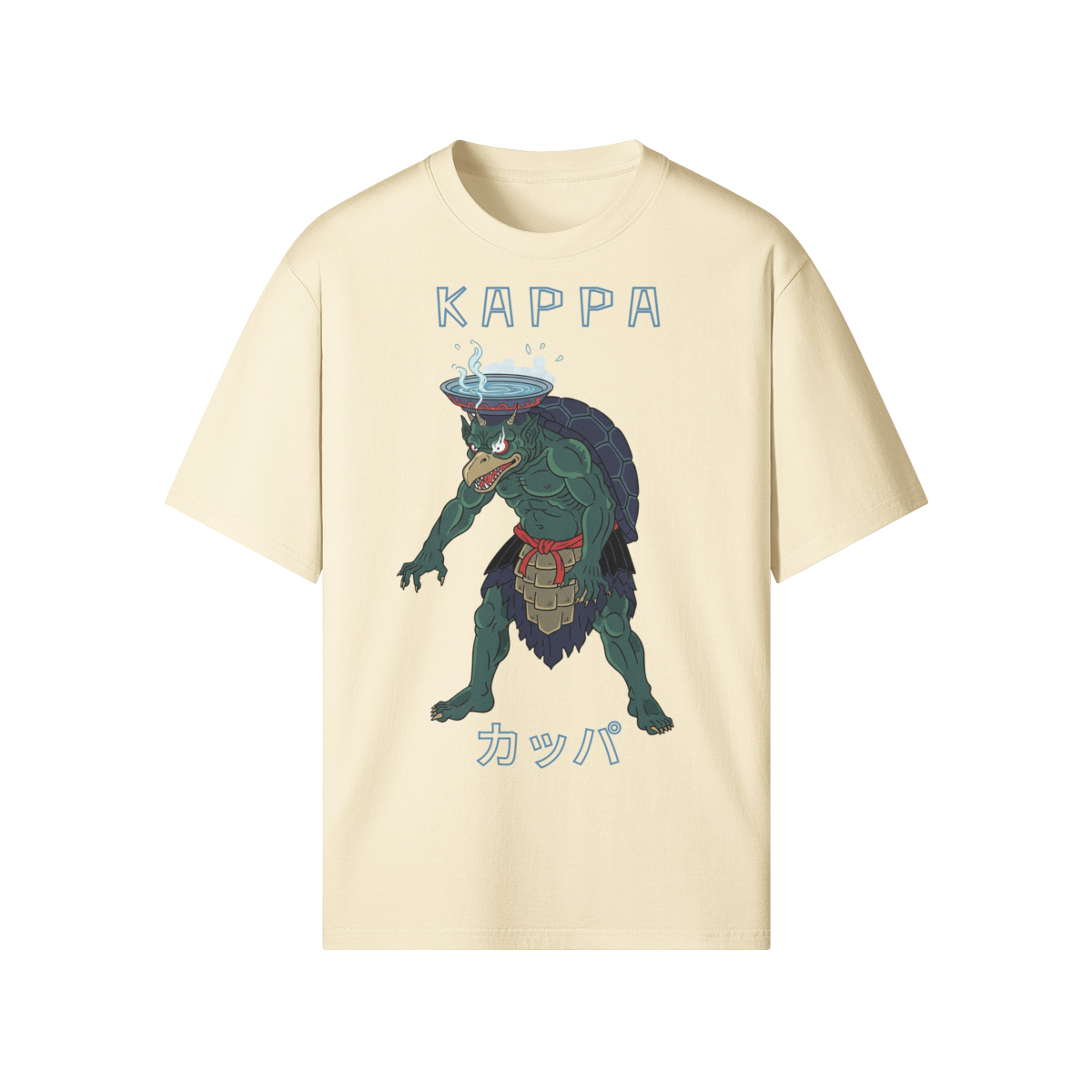 Kappa Monster T-Shirt Japanese Folklore Beige | Tengura Store