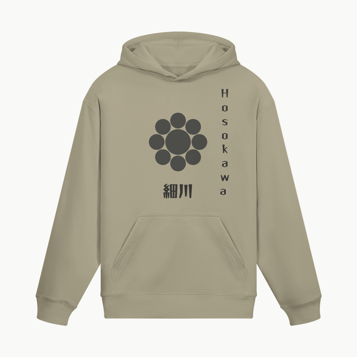 Hosokawa Clan Hoodie Samurai Crest Sand Beige | Tengura Store
