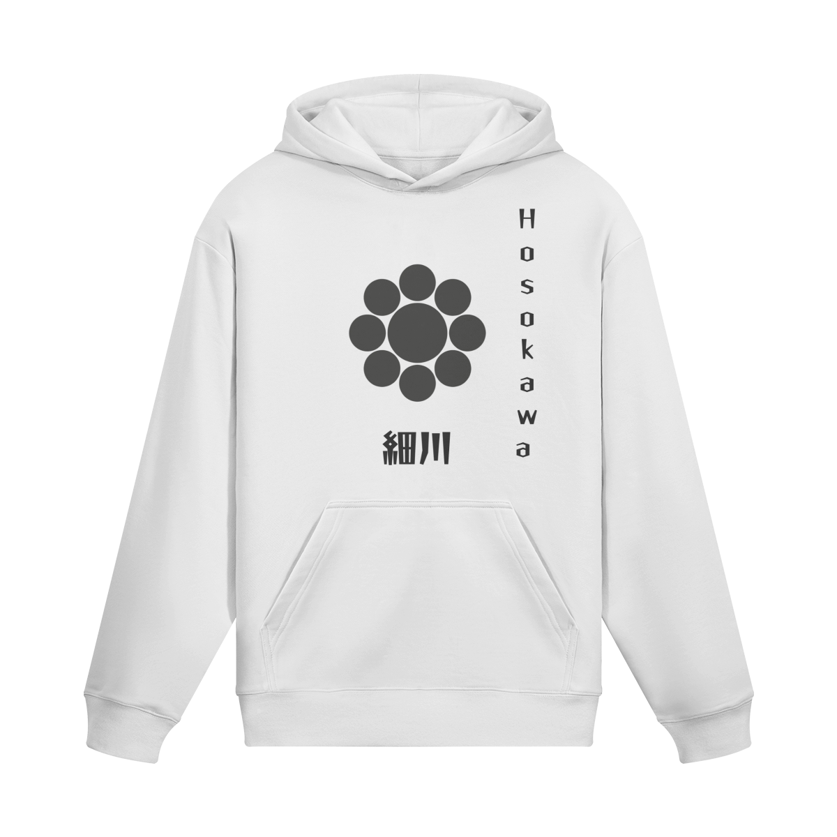 Hosokawa Clan Hoodie Samurai Crest White | Tengura Store