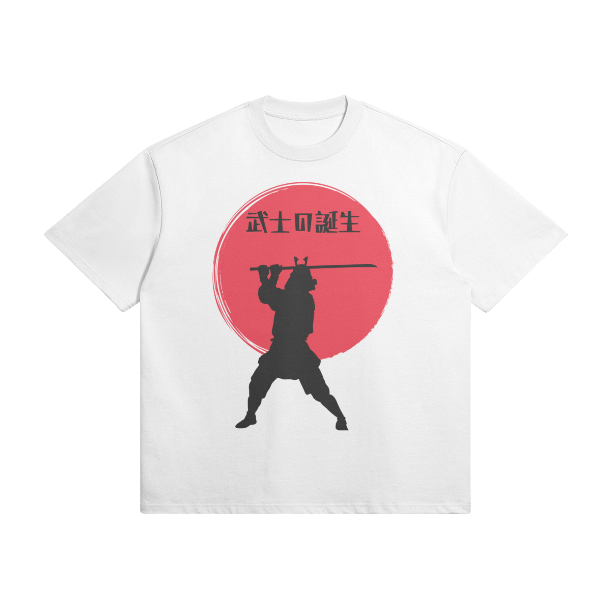 Samurai Warrior T-Shirt Red Sun Silhouette | Tengura Store