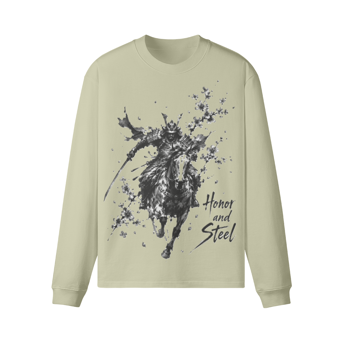 Japanese Long Sleeve Shirt Honor and Steel | Tengura Matcha Green S | Tengura Store