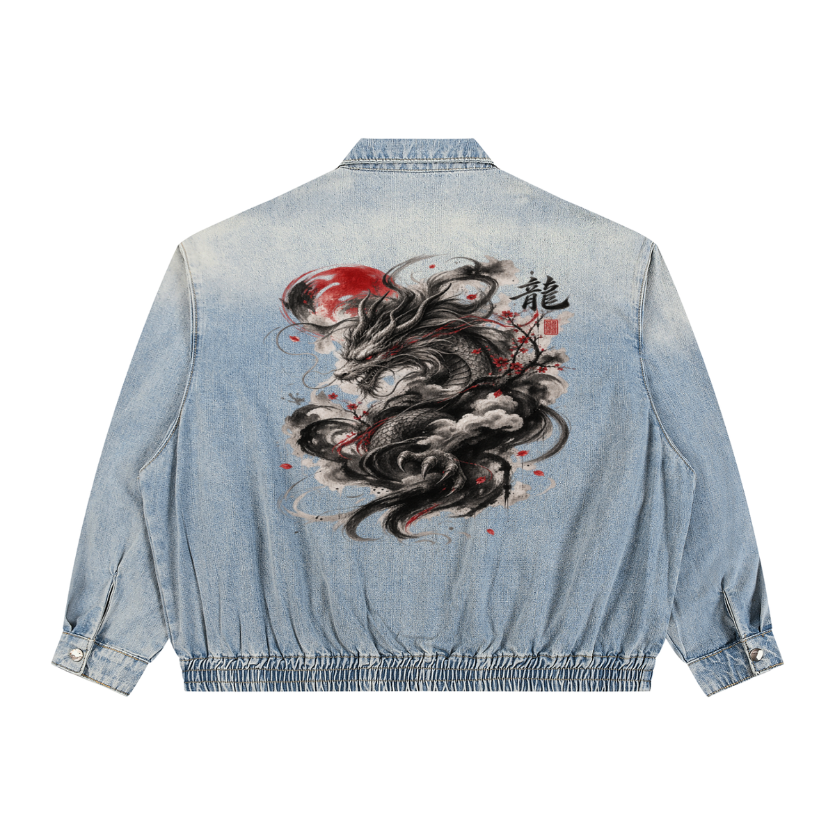 Japanese Unisex Vintage Zip Jacket | Path of the Ronin| Dragon's Roar (Ryu) | Tengura Store