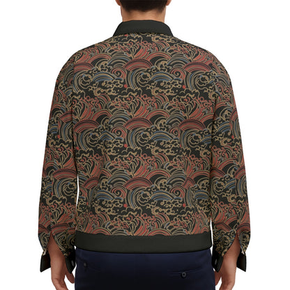 Ukiyoe Waves Pattern Jacket Japanese-Inspired | Tengura Store