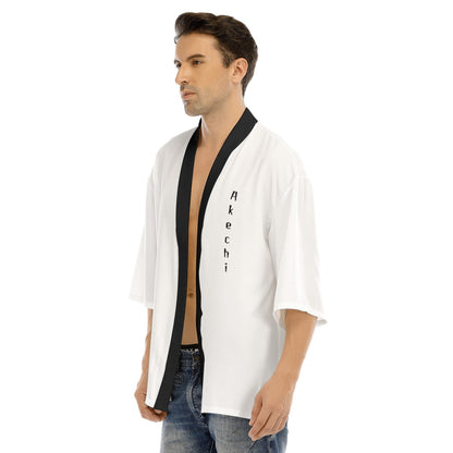 White Kimono Style Shirt Akechi Clan | Tengura Store