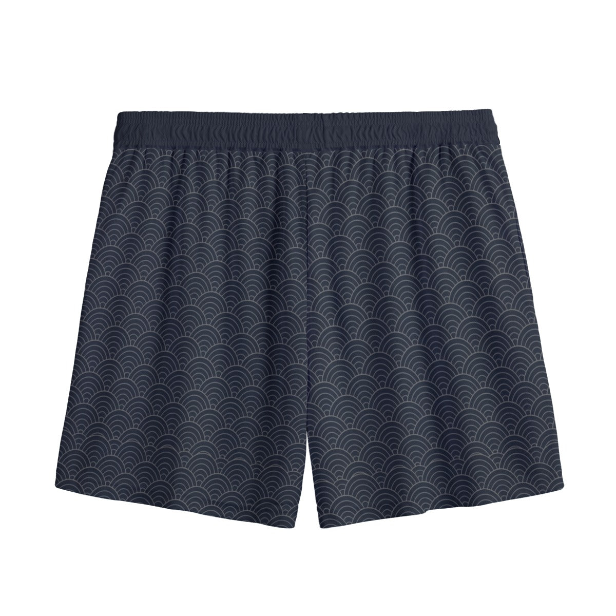 Navy Seigaiha Wave Pattern Japanese Shorts | Tengura Store