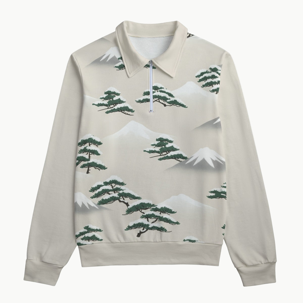 Mount Fuji Landscape Quarter Zip Sweatshirt Unisex | Tengura Store