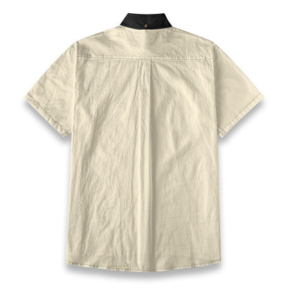 Japanese Breathable Cotton Shirt - 'Samurai Never Rests' | Tengura Store