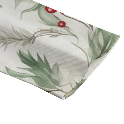 Japanese Women's Bamboo Blazer - White Floral Print with Red Berries