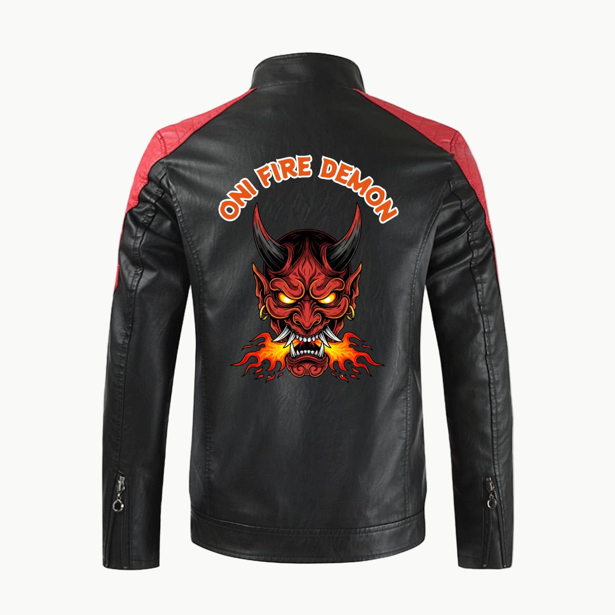 Oni Fire Demon Leather Jacket | Tengura Store