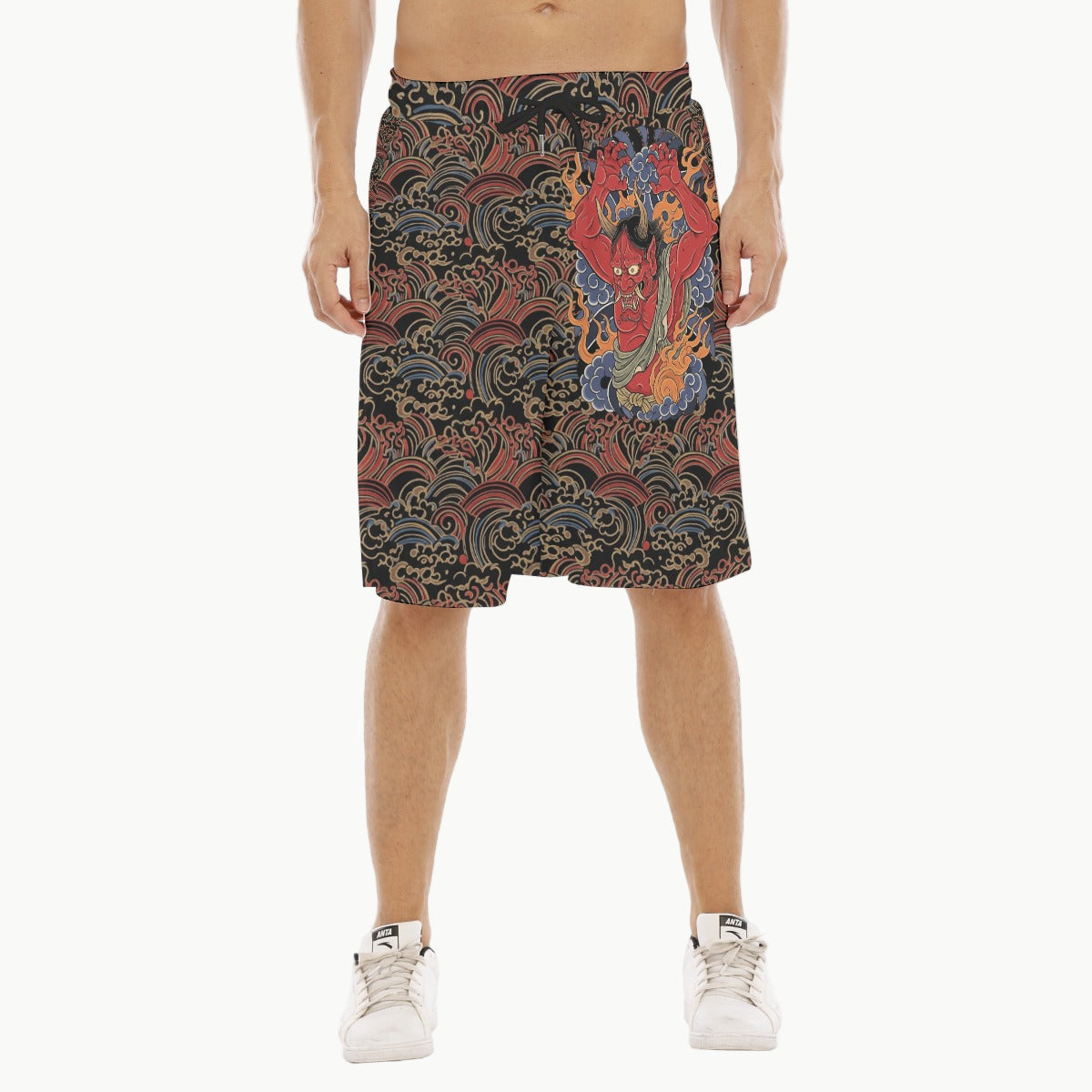 Japanese Dragon Wave Pattern Board Shorts | Tengura Store