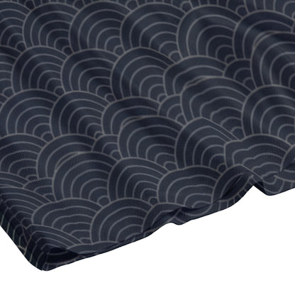 Navy Seigaiha Wave Pattern Japanese Shorts | Tengura Store