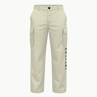 Cargo Pants Japanese Calligraphy Motif | Tengura Store