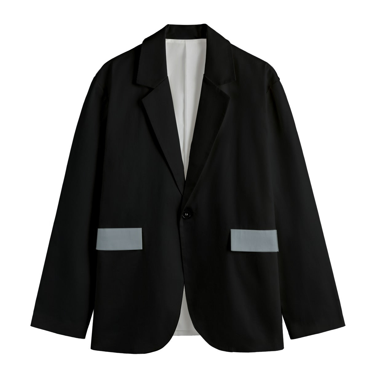 Elegant Men's Blazer with Lapels | Sumi-e Dragon | 245 gsm Cotton White | Tengura Store