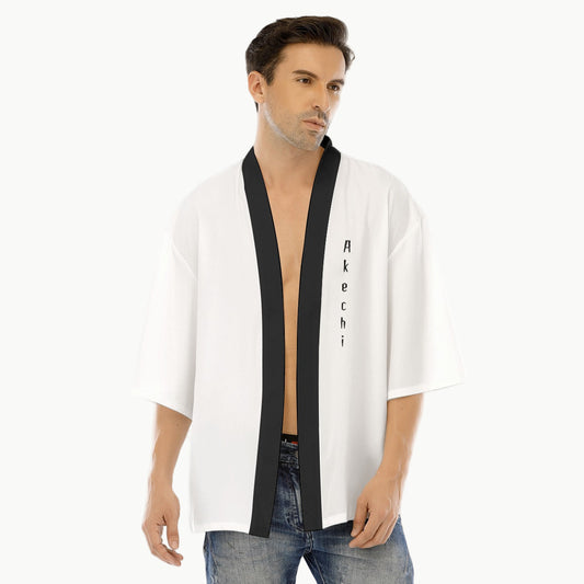 White Kimono Style Shirt Akechi Clan | Tengura Store