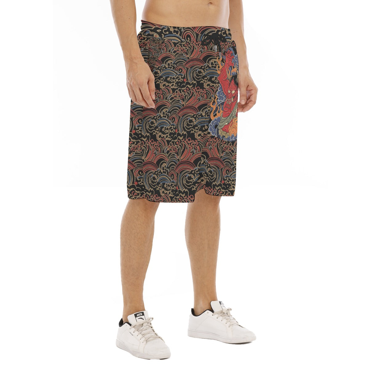 Japanese Dragon Wave Pattern Board Shorts | Tengura Store