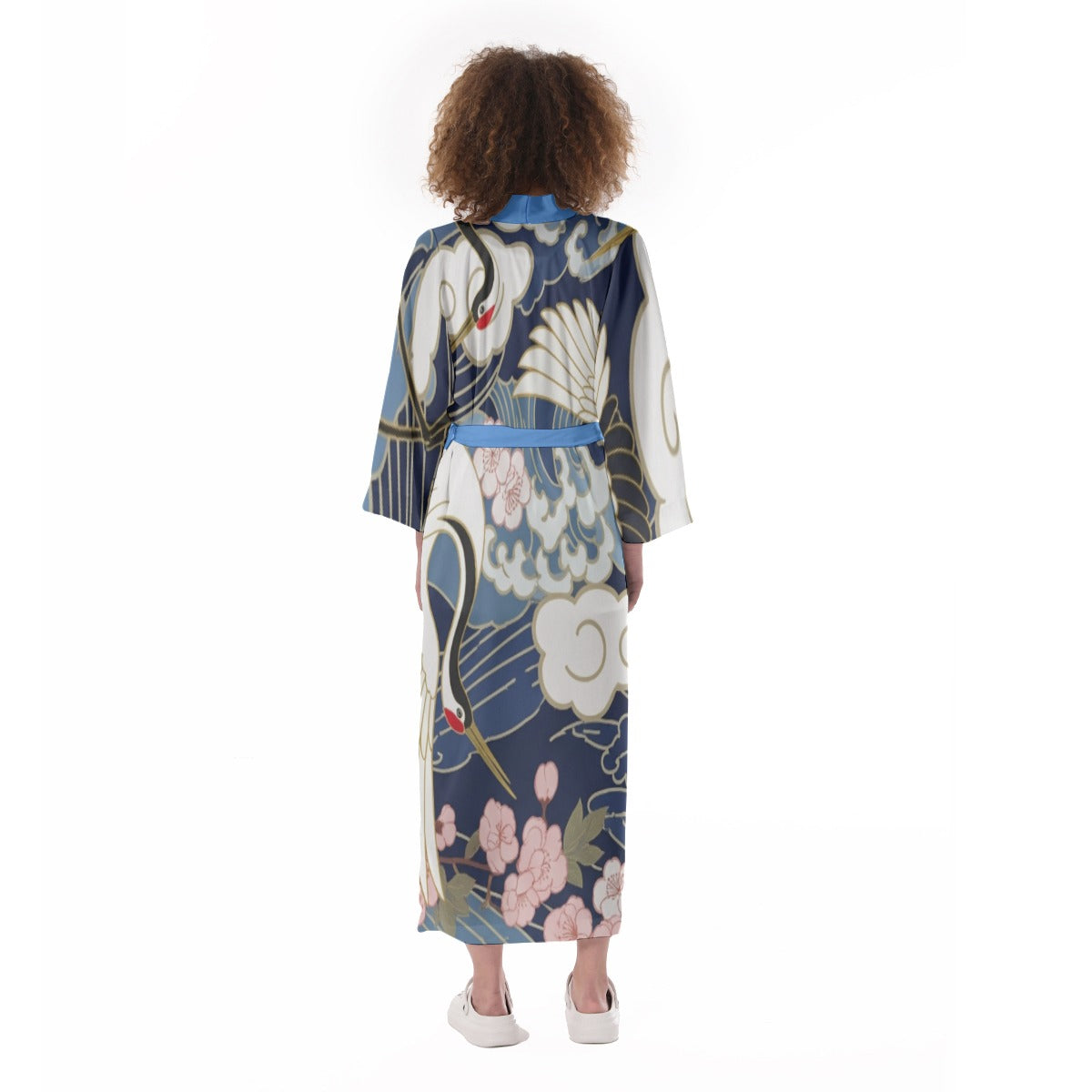 Long Wave Kimono Robe Hokusai Style | Tengura Store