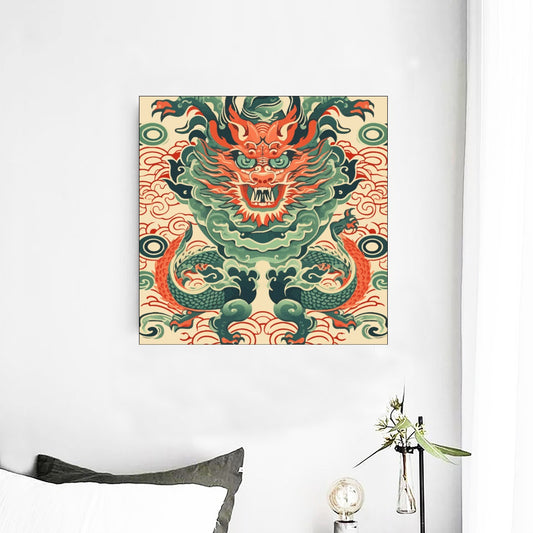Fierce Japanese Dragon Canvas Art