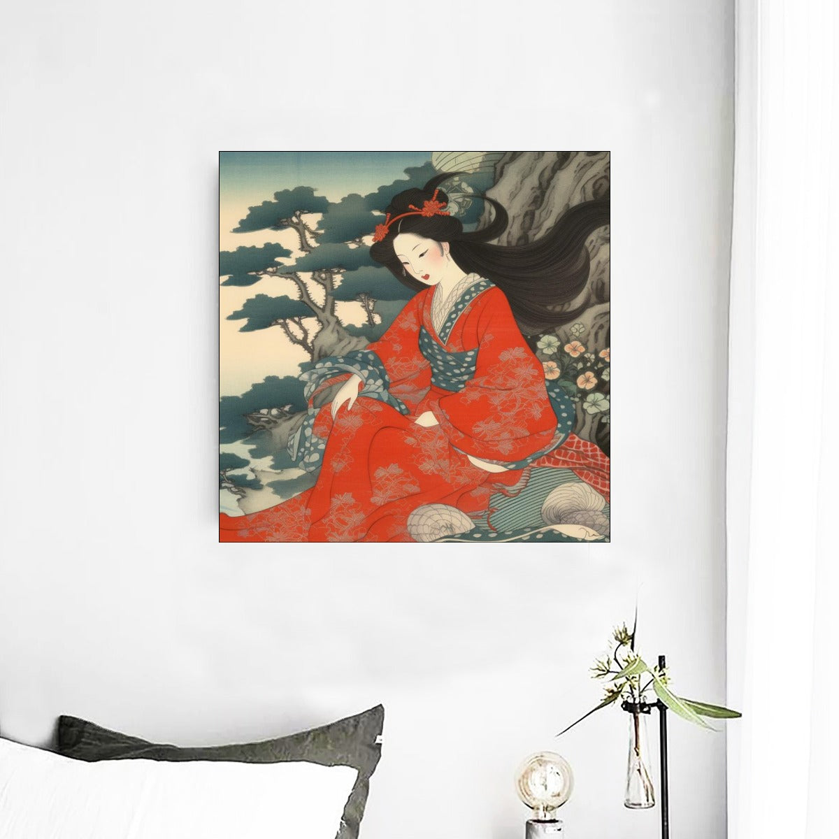 Leinwandbild „Traditional Japanese Kimono Woman Art“ | Tengura Store