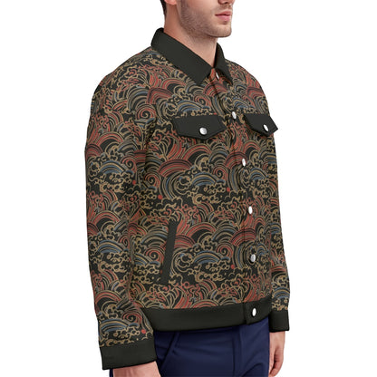 Ukiyoe Waves Pattern Jacket Japanese-Inspired | Tengura Store