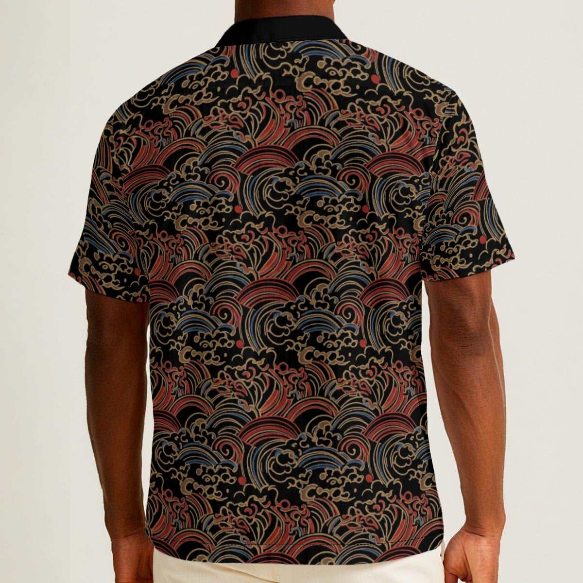 Traditional Wave Cloud Pattern Hawaiian Shirt 5XL | Tengura Store