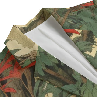 Veste blazer femme japonaise à imprimé tigre et paysage traditionnel | Tengura Store