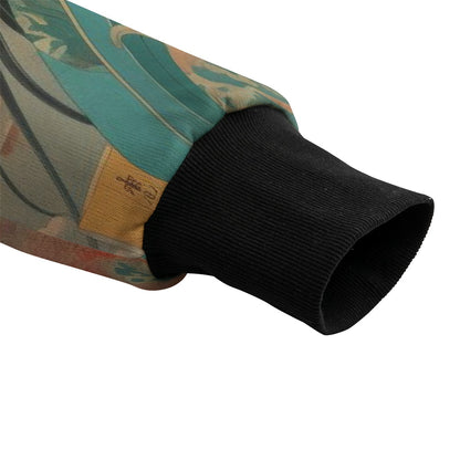 Japanese Geisha Portrait Art Bomber Jacket | Tengura Store