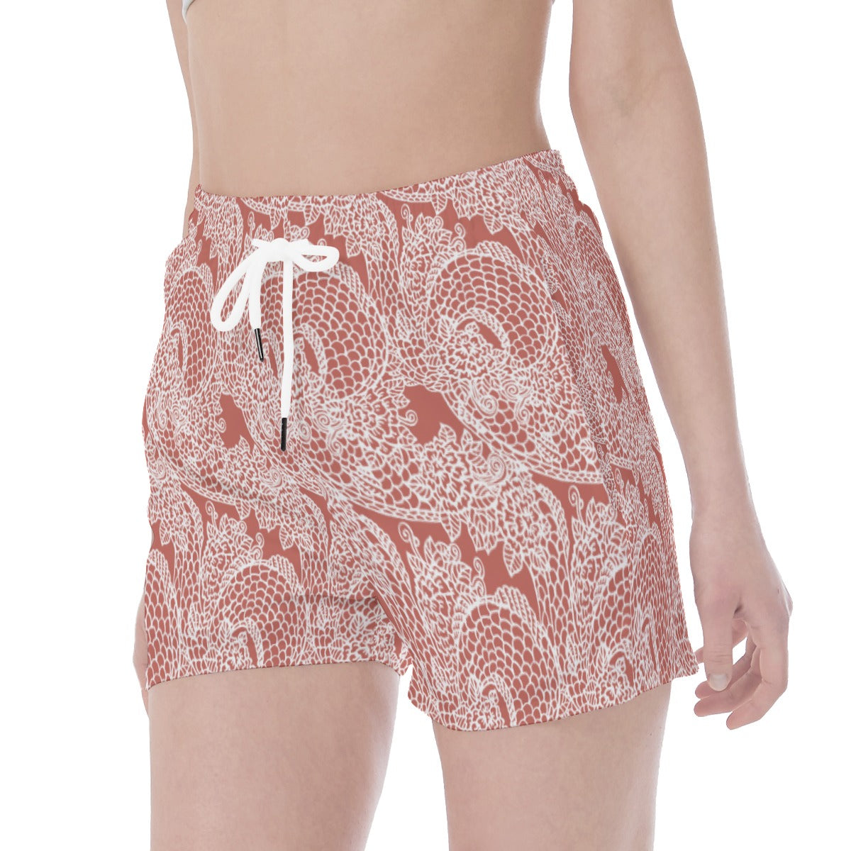 Short femme traditionnel japonais - rose et blanc | Tengura Store
