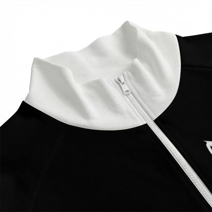 Japanese Sumi-e Art Bomber Jacket | Cat and Sakura Black | Cotton 310gsm | Tengura Store