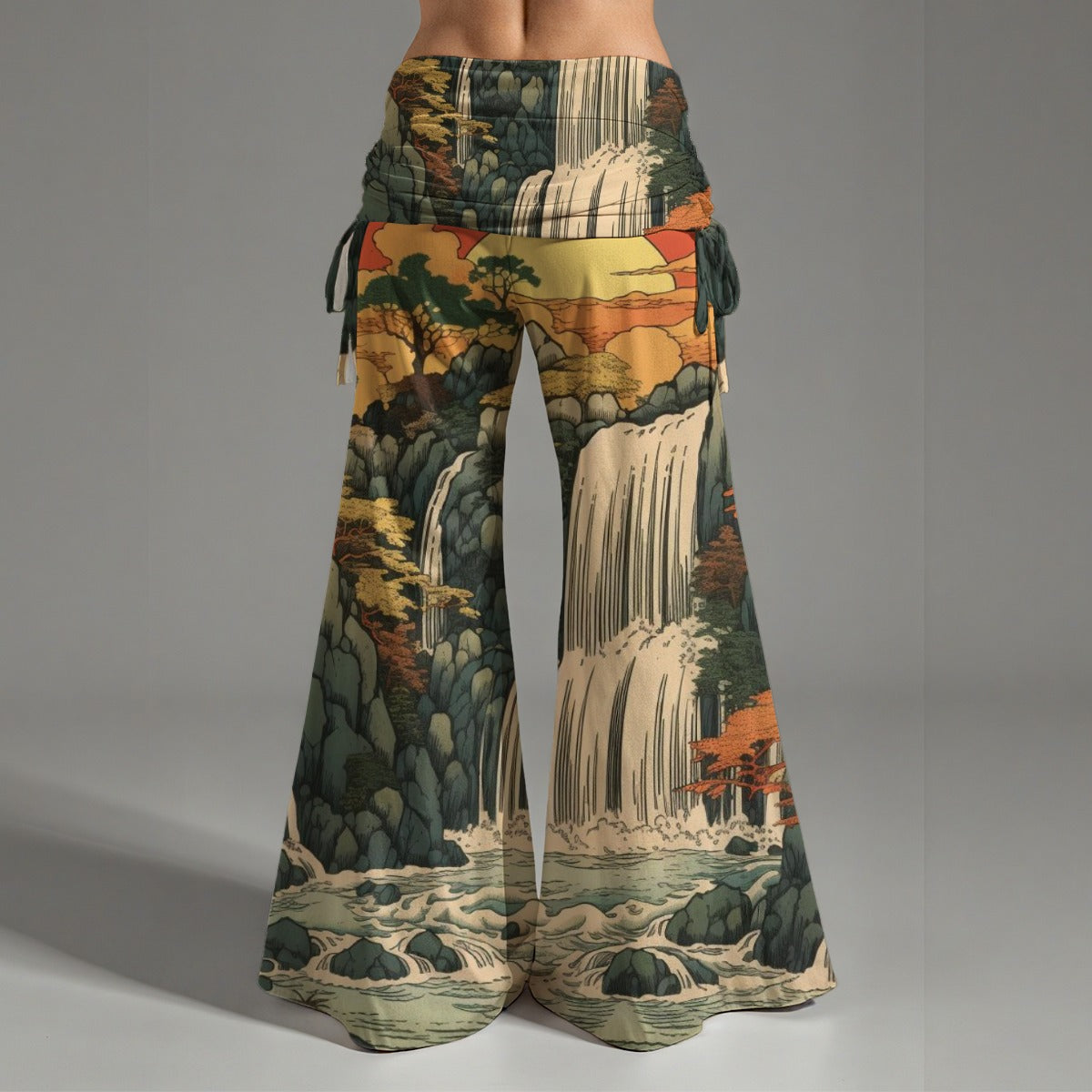 Japanese Waterfall Wide Leg Hakama Pants