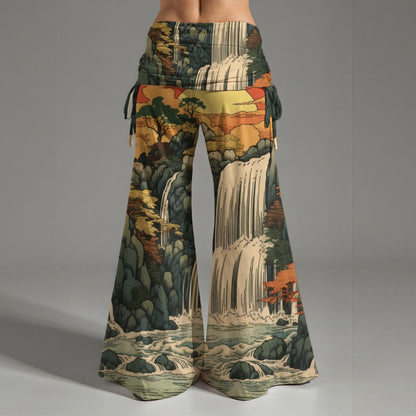 Japanese Waterfall Wide Leg Hakama Pants