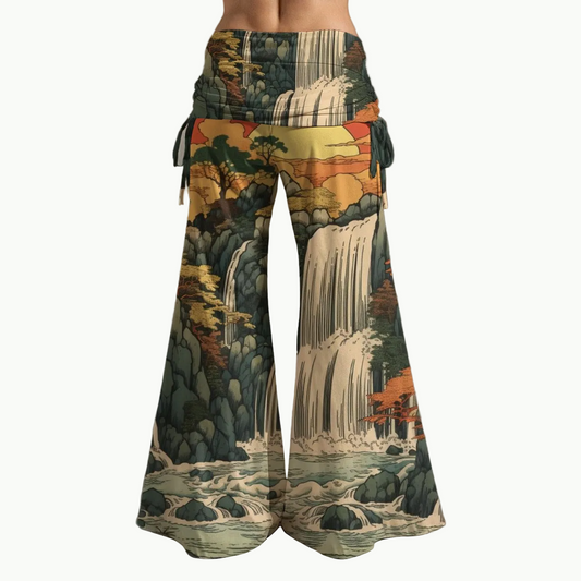 Japanese Waterfall Wide Leg Hakama Pants