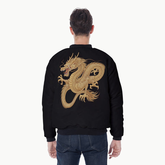 Golden Dragon Bomber Jacket Japanese Style 5XL | Tengura Store