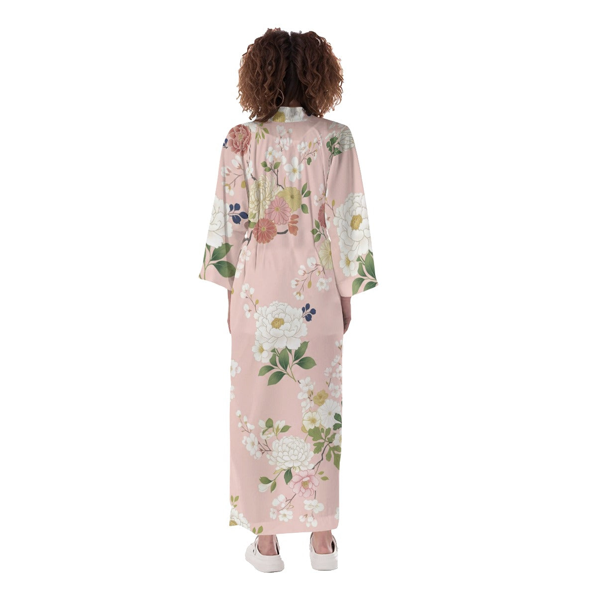 Pink Sakura Kimono Long Robe | Tengura Store