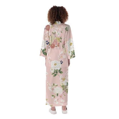 Pink Sakura Kimono Long Robe | Tengura Store