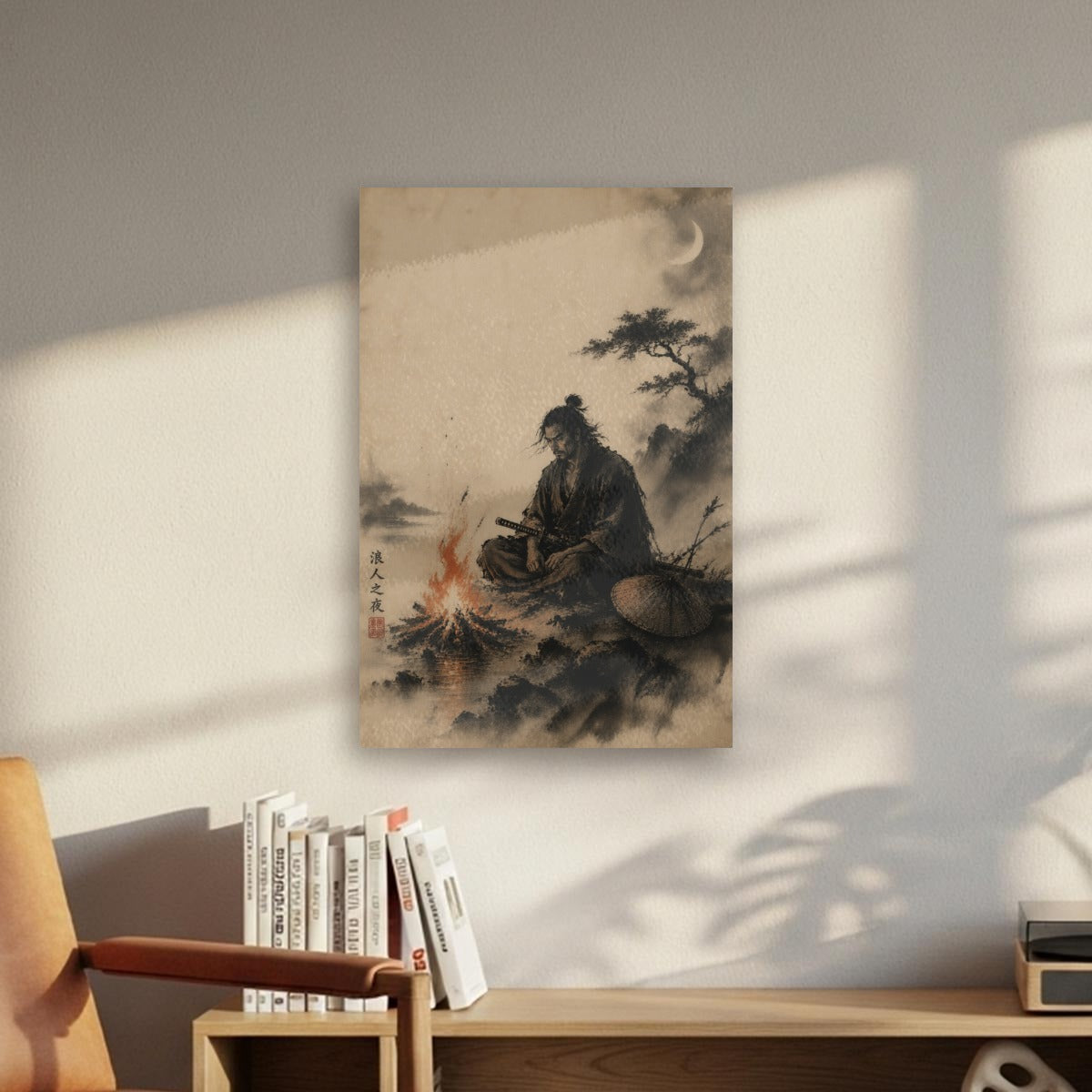 Cuadro Ronin junto a la Hoguera