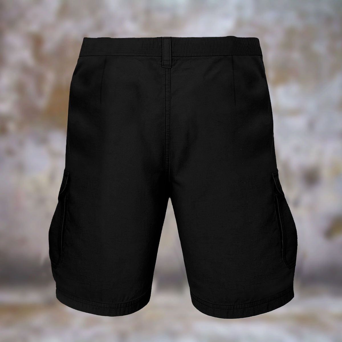Men's Cargo Shorts - Rising Sun Samurai Silhouette | Tengura Store